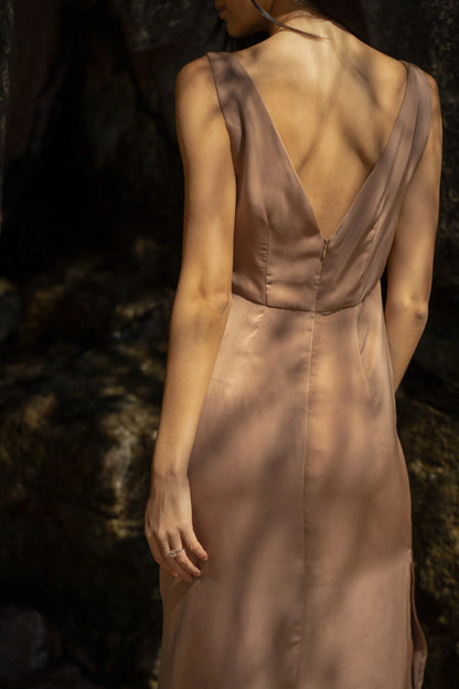The Roster - Jake Slip Dress - Soft Bronze