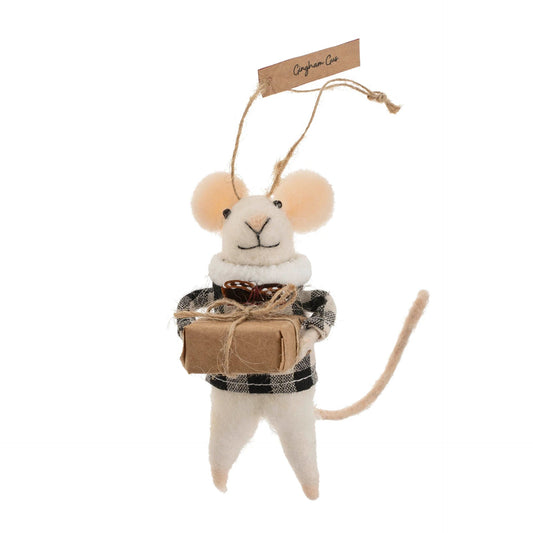 Town & Country - Gingham Gus Mouse Holiday Ornament