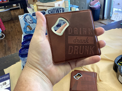 Bottle opener coasters