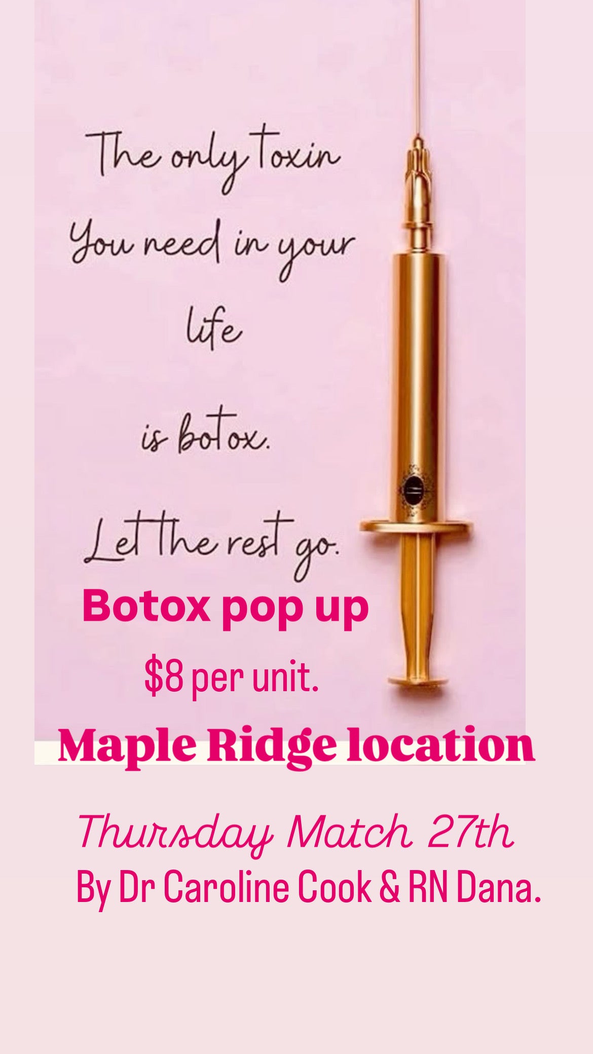 Botox with Dr Caroline Cook & Dana (RN)