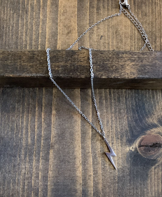 Lace + Meadow Lightening Bolt Necklace