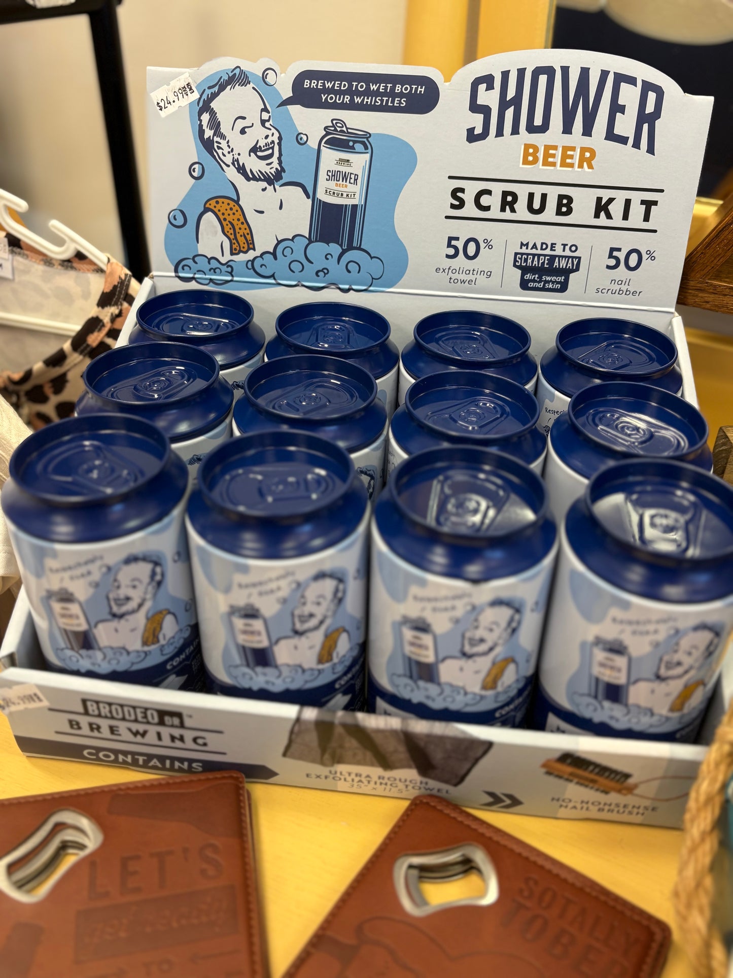 Brodeo drive shower beer scrub kit