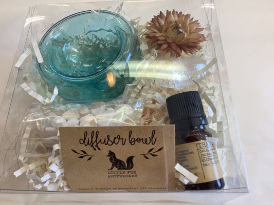 Lava Rocks & Handblown Glass Diffuser Kit Ready-To-Go Gift