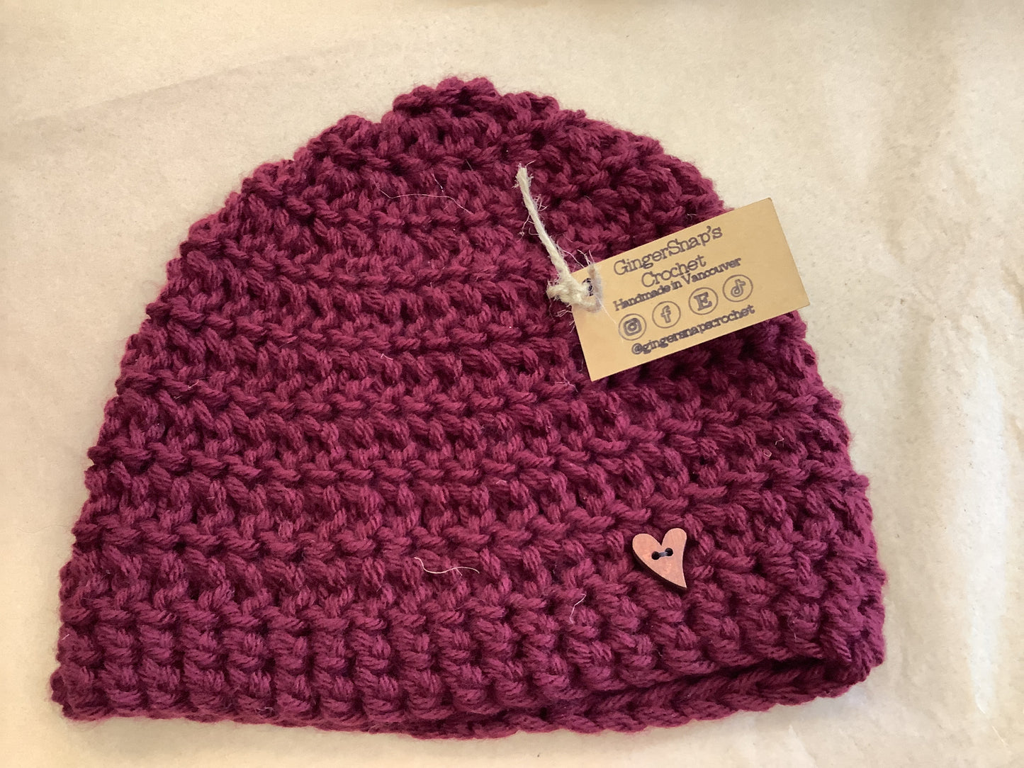 Gingersnaps Crochet - Adult Beanie
