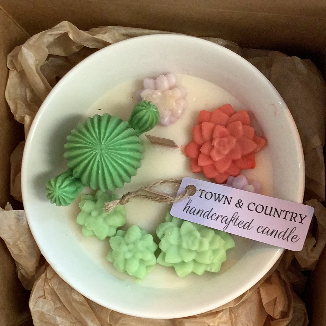 Town & Country - Hand Crafted Candles Assorted Cactus Designs