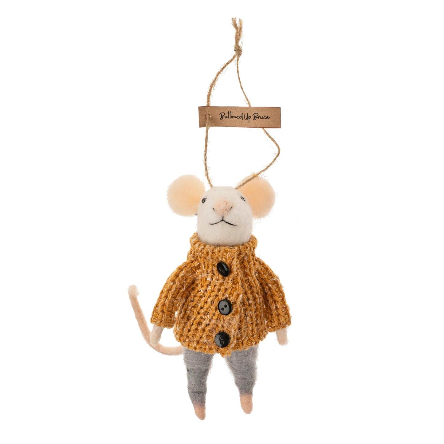 Town & Country: Buttoned Up Bruce Mouse Holiday Ornament