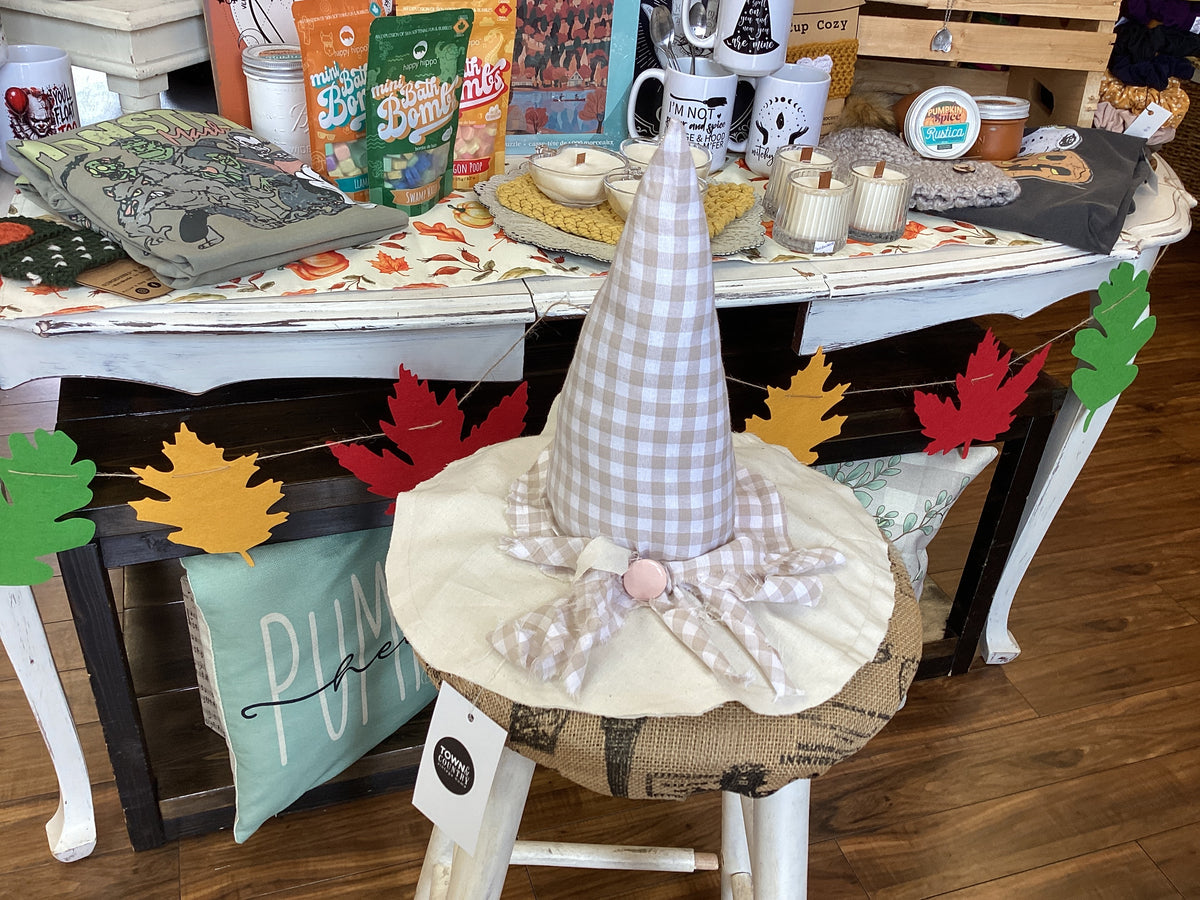Handmade witches hats.
