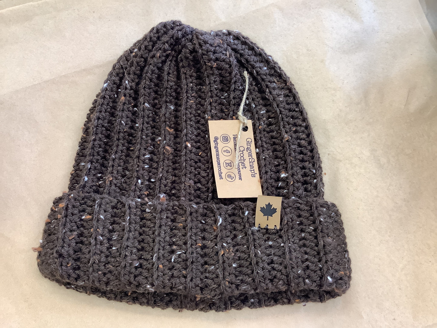 Gingersnaps Crochet - Adult Ribbed Beanie