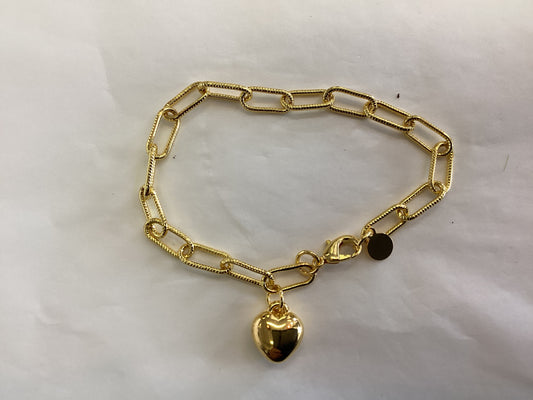 Charm Bar- Bracelet with Heart