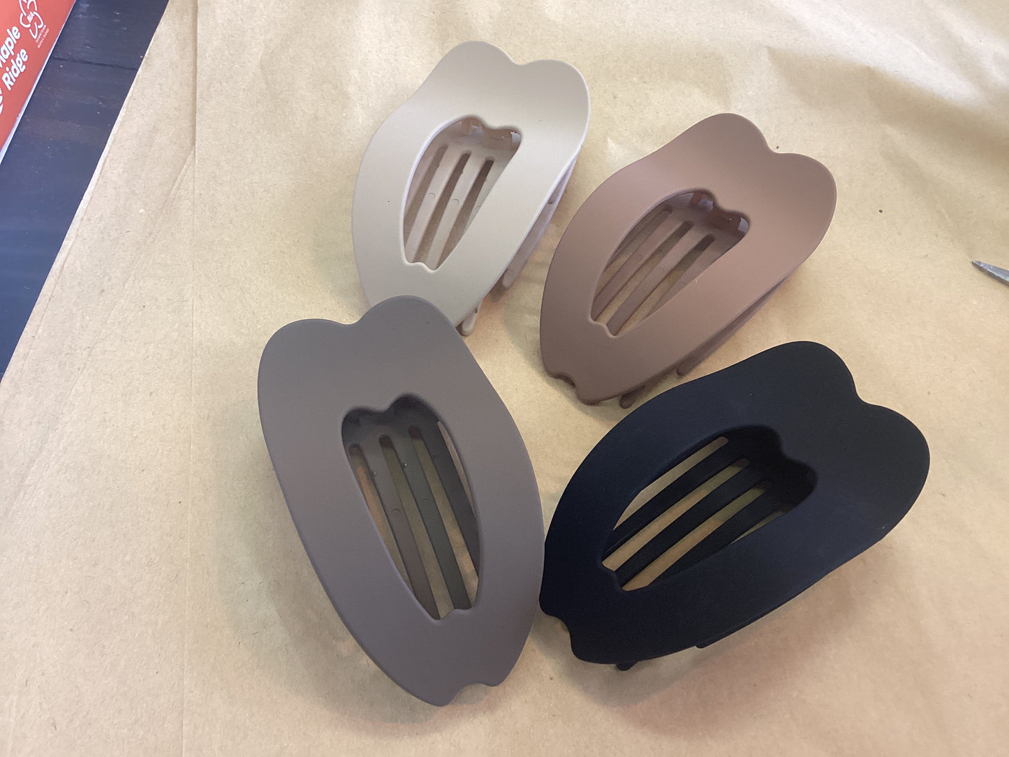 X-Large hair clips (long heart)
