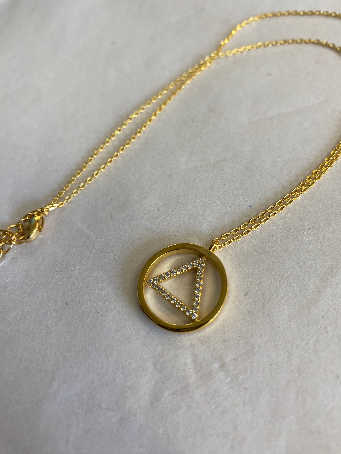 Standout Boutique - Triangle Circle Necklace
