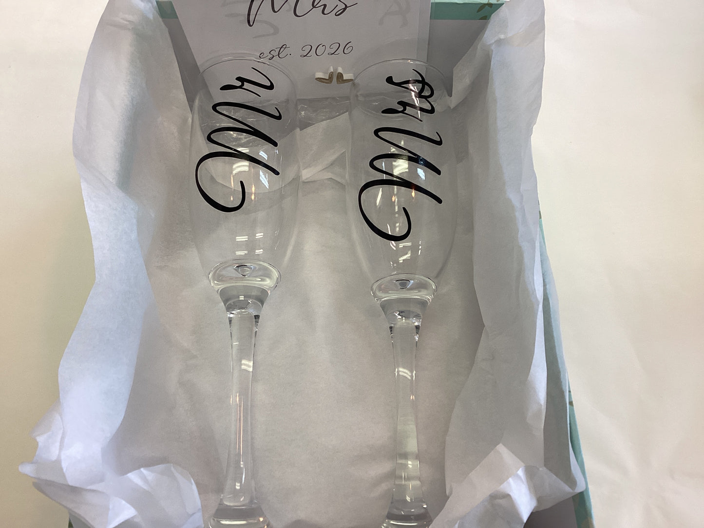 Town & Country Mr & Mrs Champagne Flutes