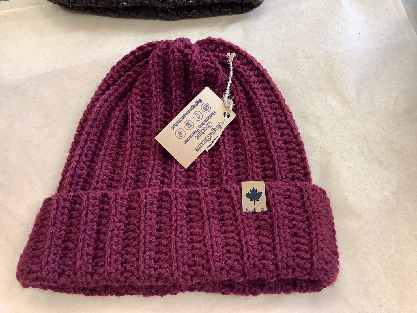 Gingersnaps Crochet - Adult Ribbed Beanie