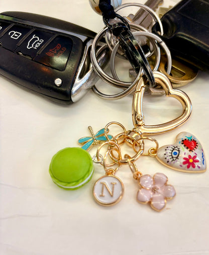 Charm Bar Keychain-Heart
