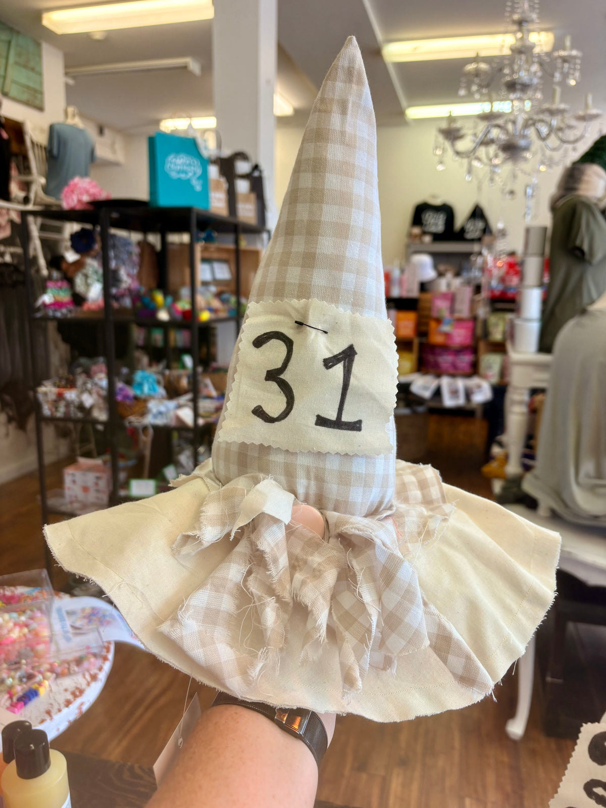 Handmade witches hats.
