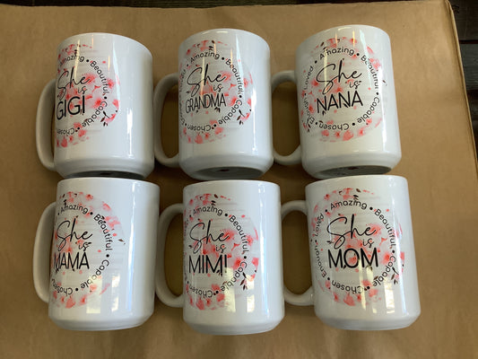 One Crafty Keeper- Mothers Day Mugs with Matching Coaster