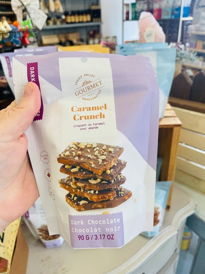 Fraser valley gourmet handcrafted caramel crunch.