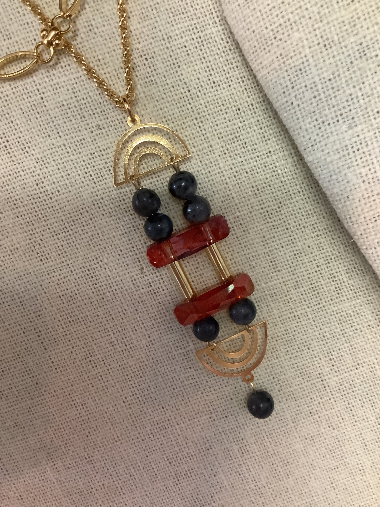 Standout Boutique- Labradorite Swaroski Necklace