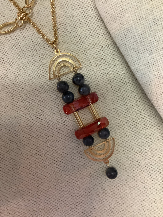 Standout Boutique- Labradorite Swaroski Necklace