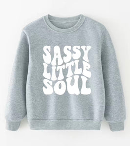 Town & Country - Sassy Little Soul Kids Grey Crewneck