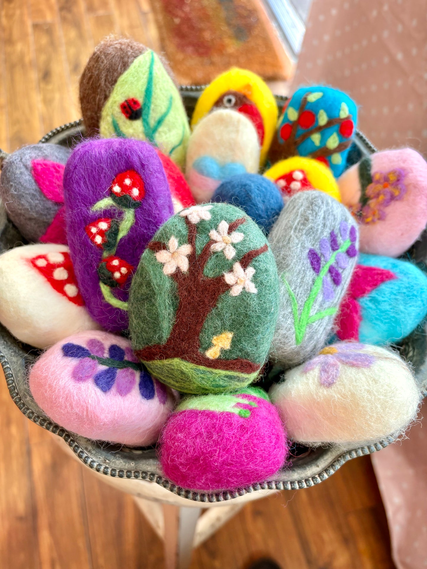 Green zebra curious ~felted soaps