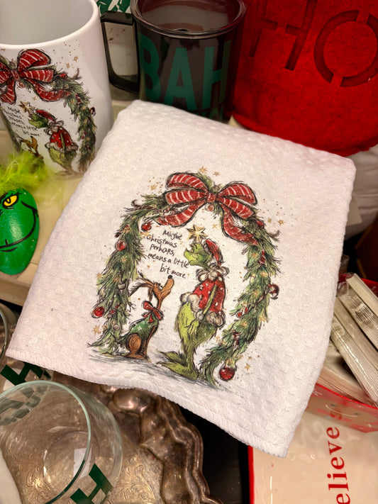 Grinch Tea towel