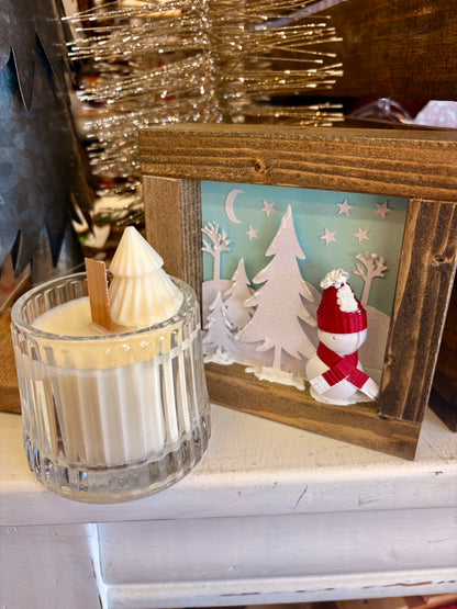 Glass tree Christmas candles