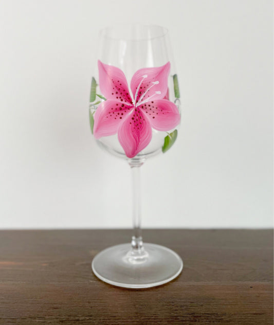 CC Crafts - Stemmed Lily Wineglass