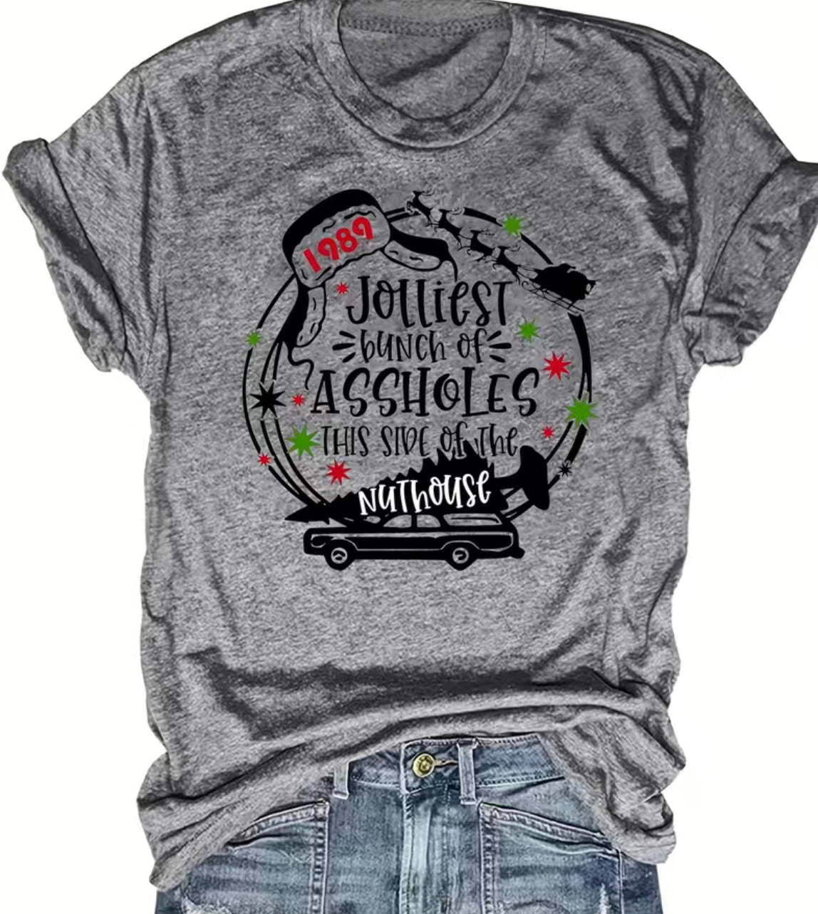 Christmas Tee Jolliest Bunch of ASSHOLES- Town & Country