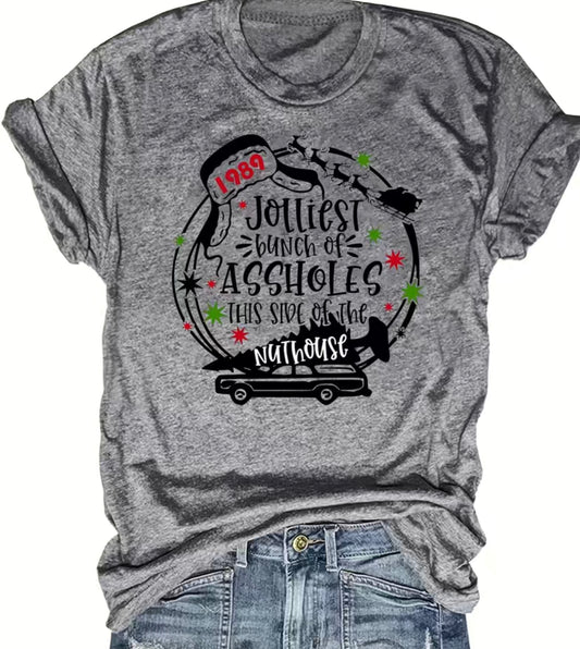 Christmas Tee Jolliest Bunch of ASSHOLES- Town & Country