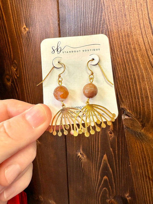 Standout Boutique ~ Agate dangling earrings