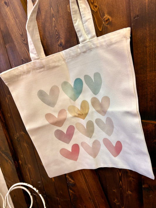 Heart canvas bag