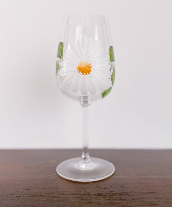 CC Crafts - Stemmed Daisy Wineglass
