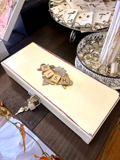 Wish wooden trinket box