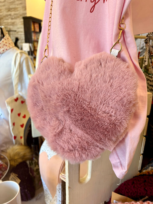 Heart fuzzy bag