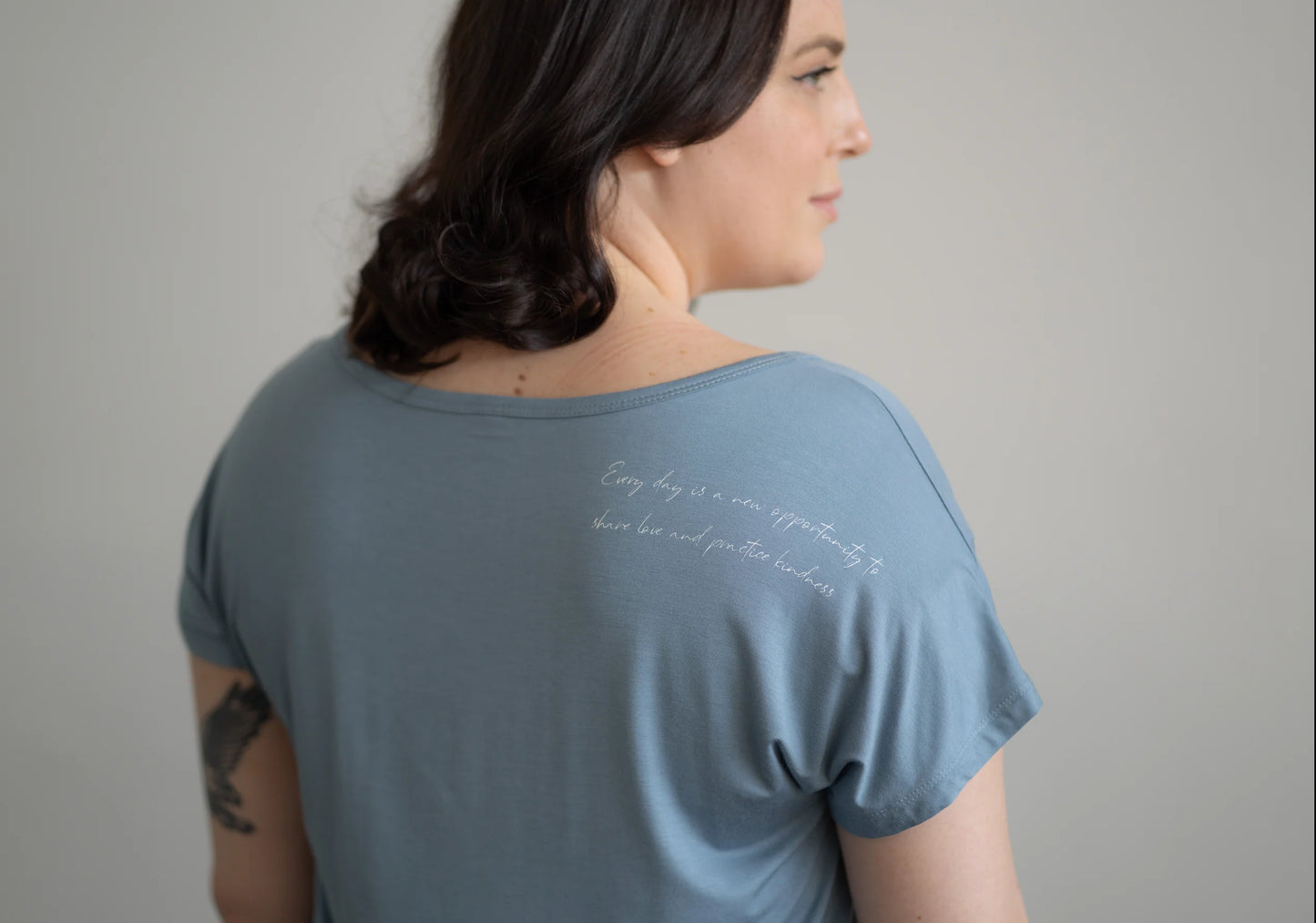 The Roster Clothing Co.-Every day is a new Opportunity to Share Love and Practice Kindness- Scoop Neck Tee