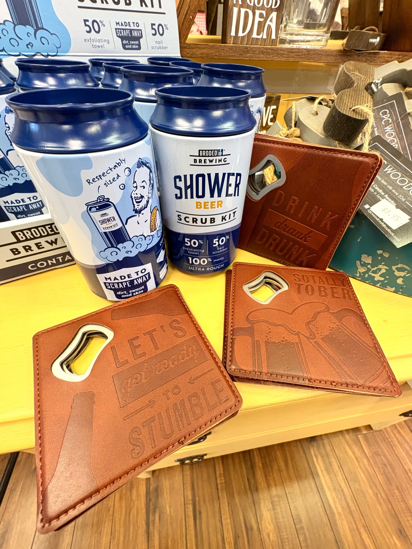 Bottle opener coasters