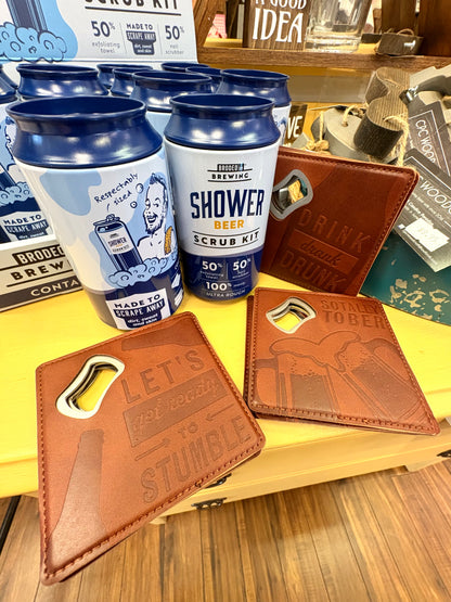 Bottle opener coasters