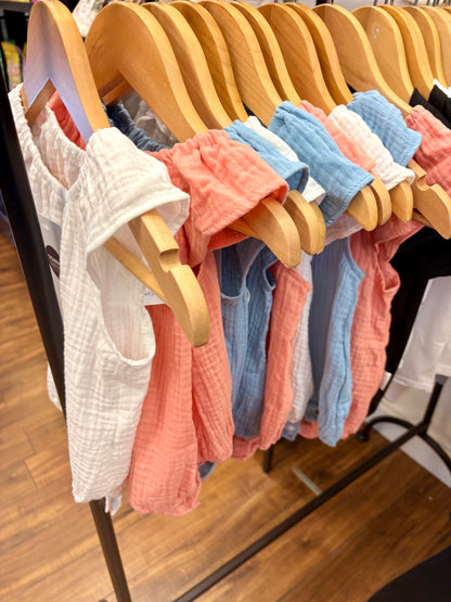 Colourful summer baby rompers