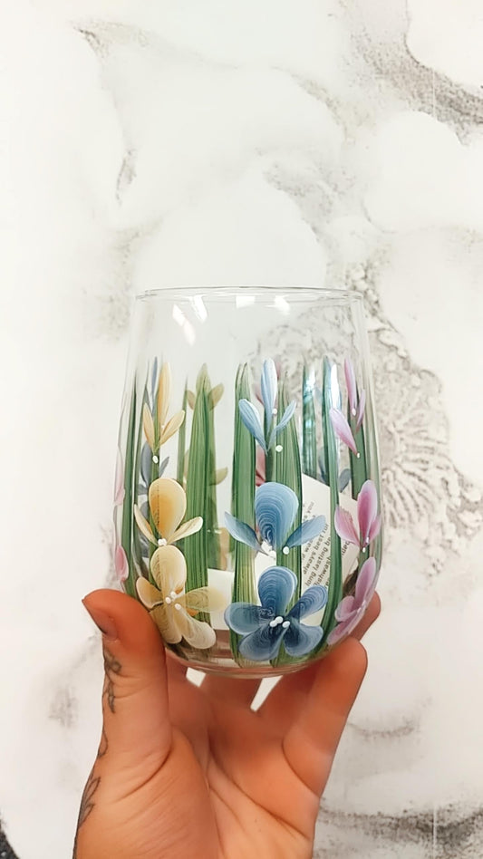 CC Crafts - Stemless Wildflower Wineglass