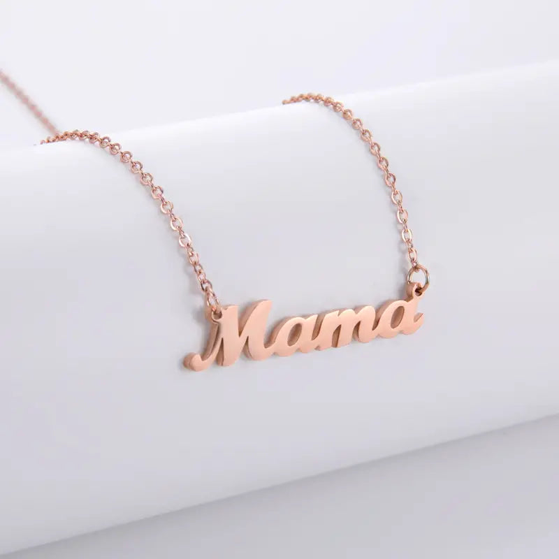 Town & Country - Mama Rose Gold Script Necklace