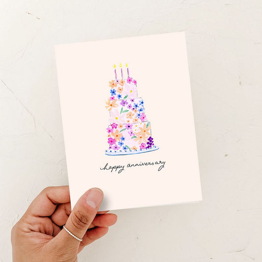 Blooming Cake | Happy Anniversary | Card