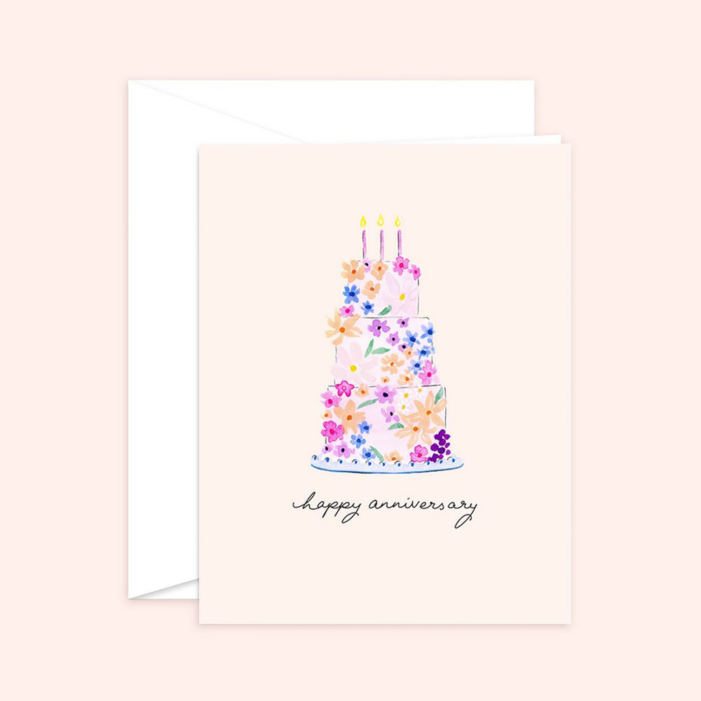 Blooming Cake | Happy Anniversary | Card