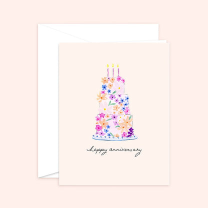 Blooming Cake | Happy Anniversary | Card