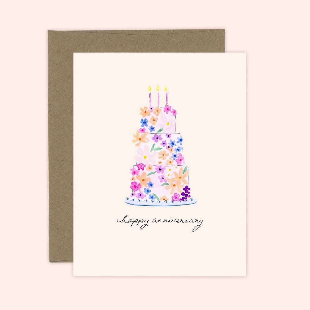 Blooming Cake | Happy Anniversary | Card