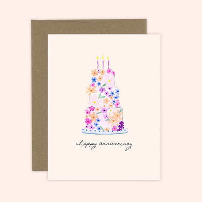 Blooming Cake | Happy Anniversary | Card