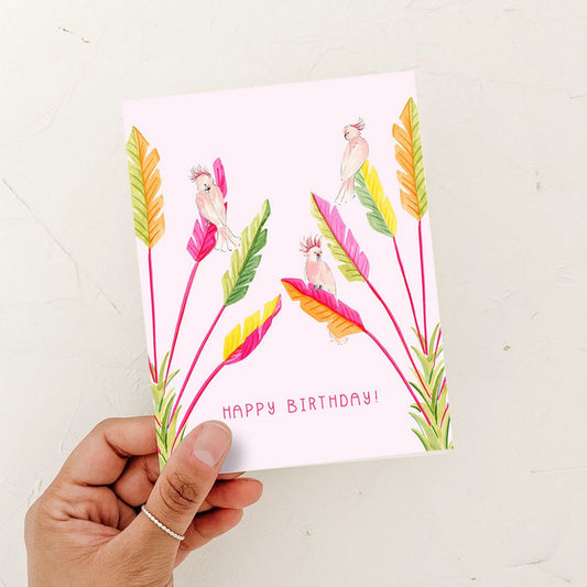 Colourful Cockatoos | Happy Birthday! | Card