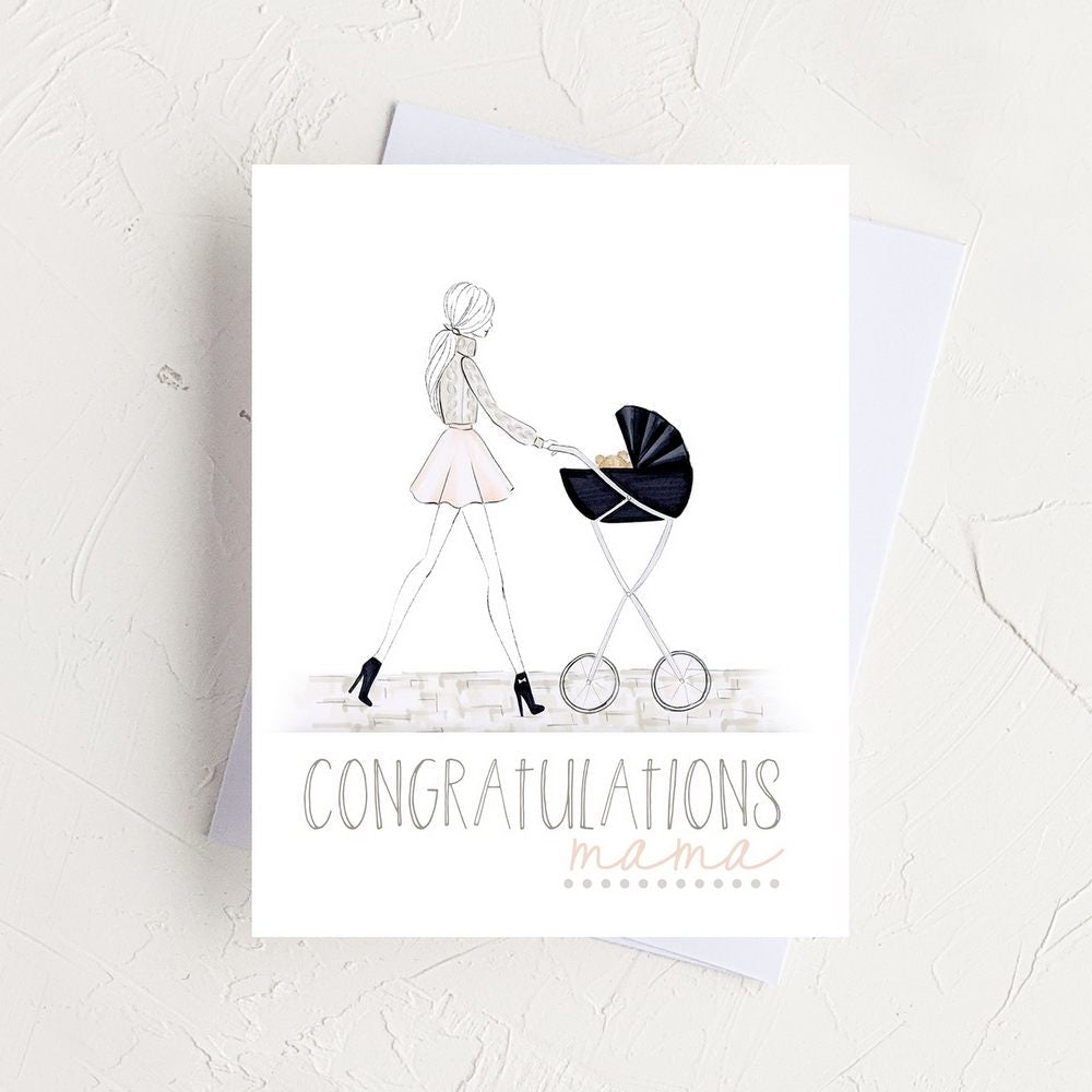 Stylish Stroller | Congratulations Mama | Card