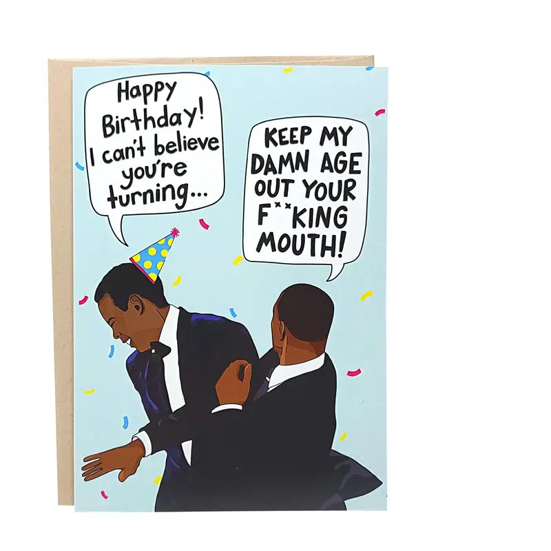Town & Country - Keep My Age Out Your Mouth Slap Birthday Card