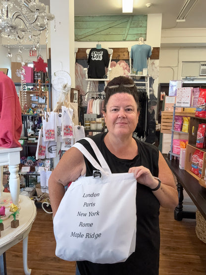 London, Paris, New York, Rome, Maple ridge/Pitt meadows  bag
